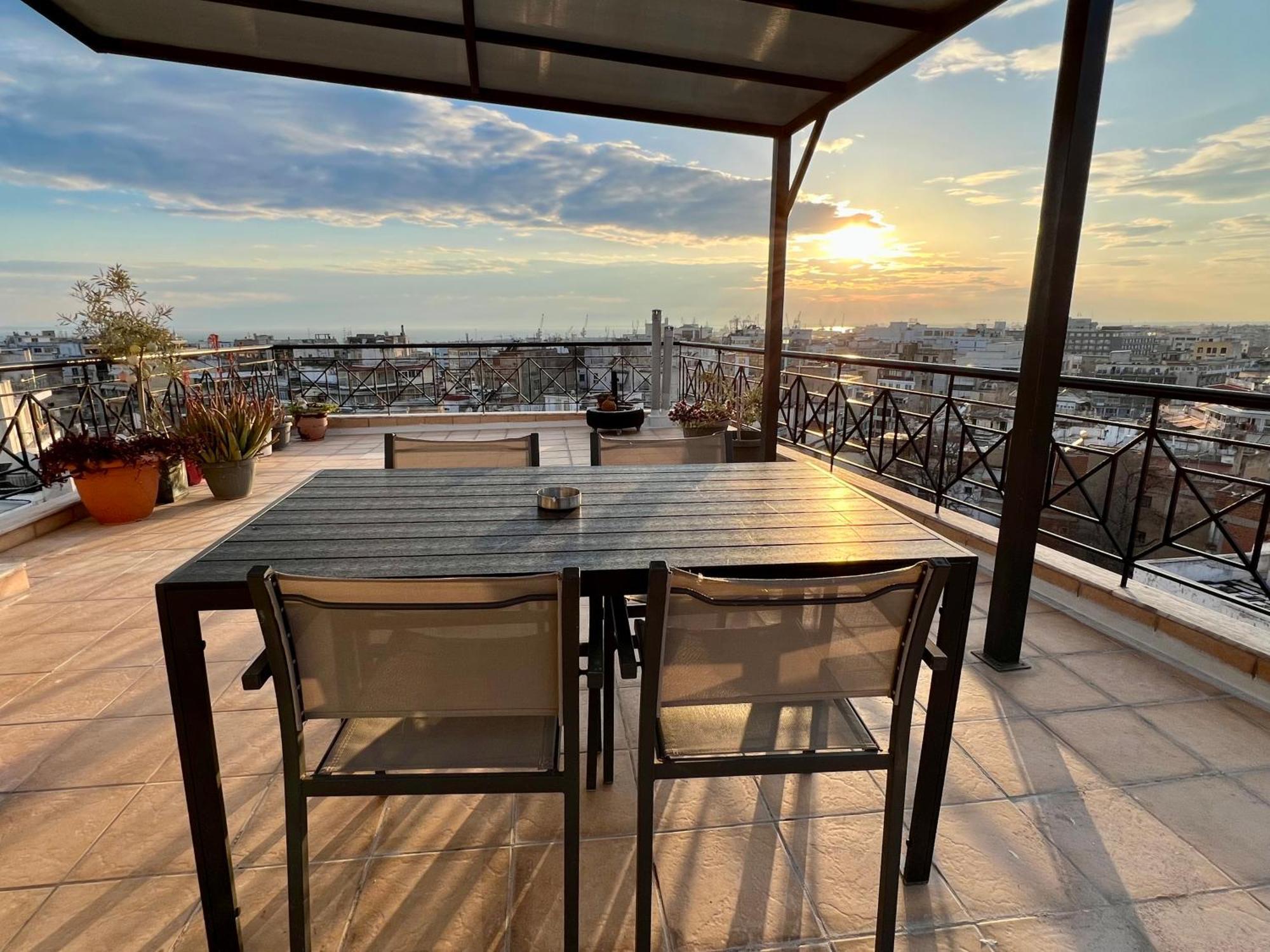 180° Rooftop View Tesalonika Bagian luar foto