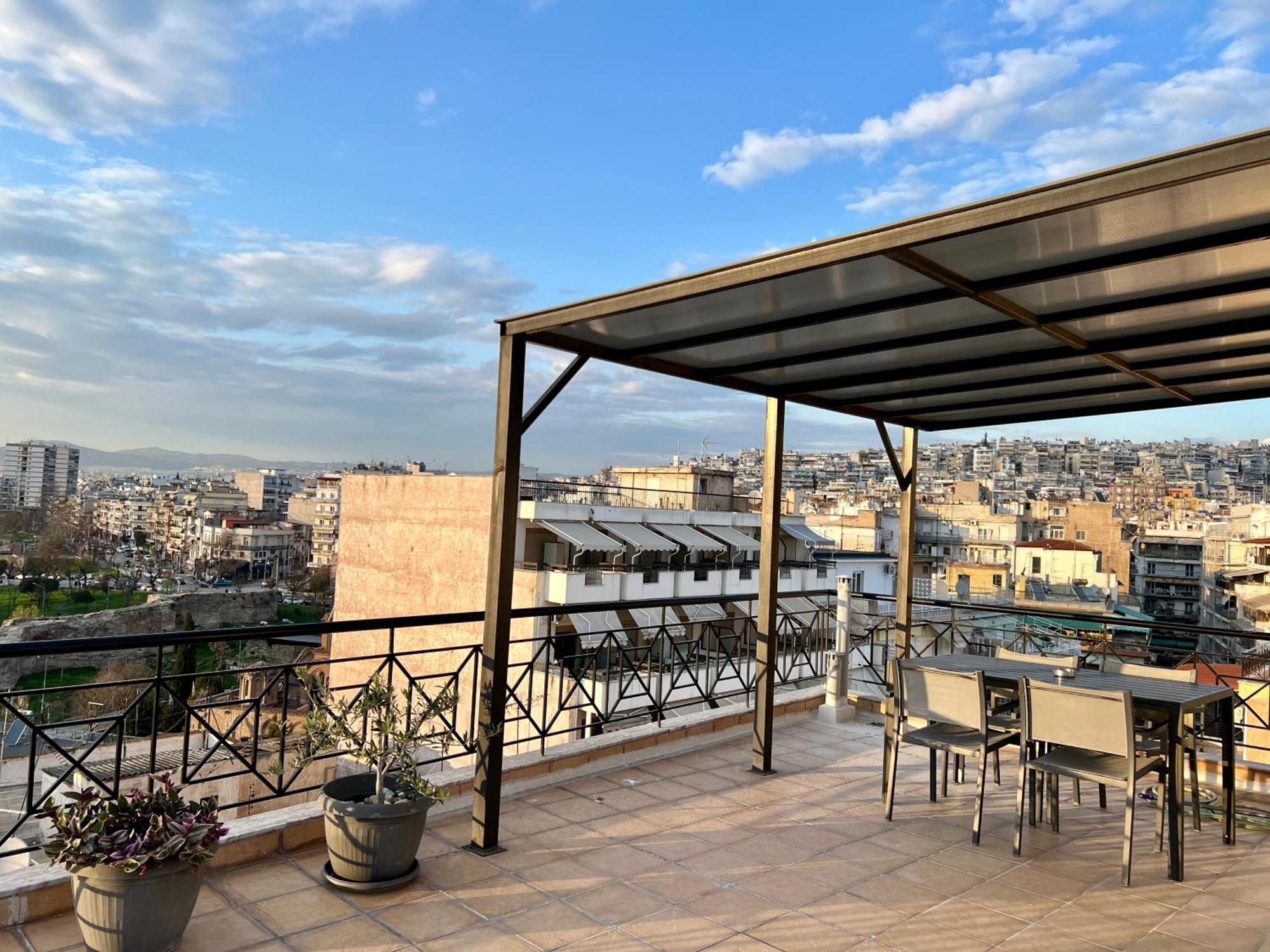 180° Rooftop View Tesalonika Bagian luar foto